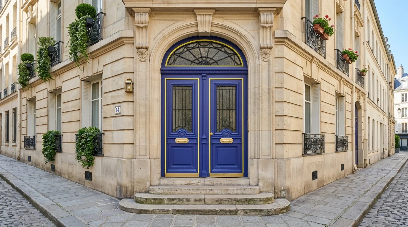 Installateur agréé · double-porte avec plaque des marques posées